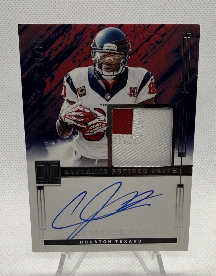 2024 Panini Impeccable - Elégance Retired Patch Auto Andre Johnson  /75