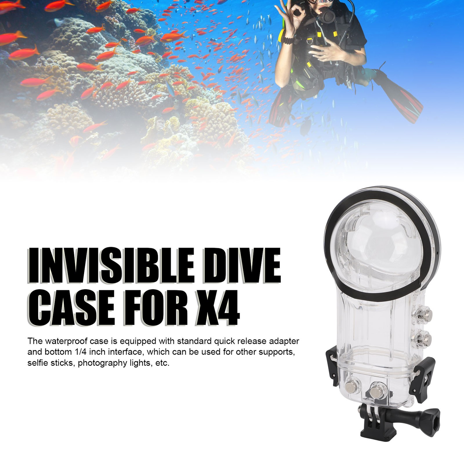 164ft Dive Case For X4 IPX8 Water Resistant Housing Cover Underwater Photography