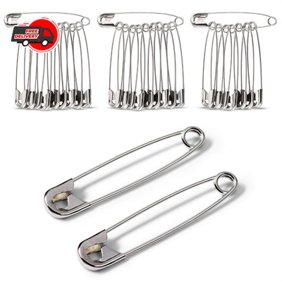 30 Pack Extra Large Safety Pins 3 Inch Safety Pins for Sewing Durable Stainless