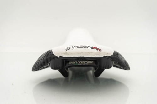 SAN MARCO CONCOR CARBON FX SADDLE NARROW VINTAGE ROAD BIKE SEAT WHITE WAVED... - Picture 3 of 9