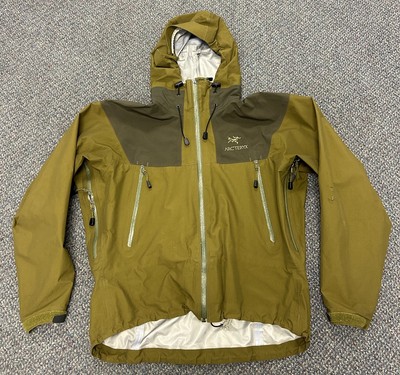 Arc’teryx Alpha SV Olive Java Gore Tex XCR Shell Jacket Men’s Large Rare  *read