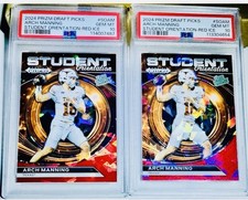 2024 Prizm Draft Picks Arch Manning Student Orientation Red Ice PSA 10 Non Auto
