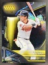 2026 Topps Chrome Black Steven Kwan Gold Mini-Diamond Refractor #/50 Guardians