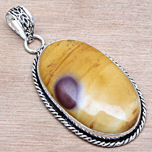 Pendant Wild Horse Jasper Gemstone Handmade Mother Day Silver Jewelry 2" - Picture 3 of 7