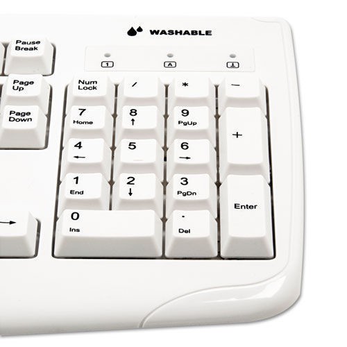Kensington 64406 Pro Fit USB Washable Keyboard, 104 Keys - White New - Picture 3 of 4