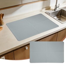 Stove Top Cover for Electric Stove, 28 x 20 Inch Silicone Stove Mat, Grey
