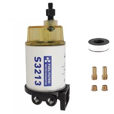 S3213 Fuel Filter Marine Fuel Water Separator Assembly With Clear Bowl and 3/...