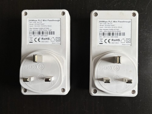 Para prostszych sieci HP200PT64BT 200Mbps Powerline adaptery + kable - Zdjęcie 2 z 3