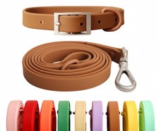 Dog Collar and Leash Set Adjustable Waterproof Dog Collar for Large Medium Sm...