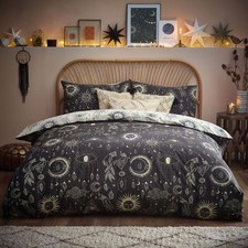 Furn Constellation Print Reversible Duvet Cover Set Bedding Bedroom Linen UK