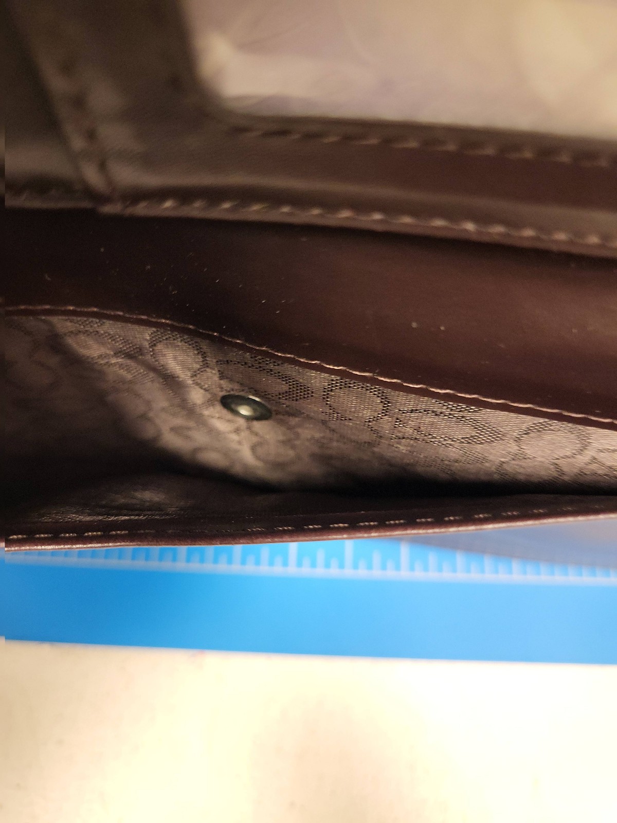 Coach Signature Wallet Brown Leather Canvas Designer Women's Clutch Purse thumbnail 8