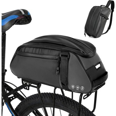 Fahrrad Gepäckträgertasche 8L Hinten Transporttasche Schwarz  Faltbar Seitenf...