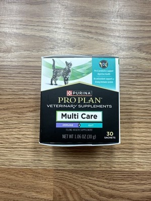 Purina Pro Plan Veterinary Cat Supplements Multi Care Feline 30 Sachets Bb 12/26