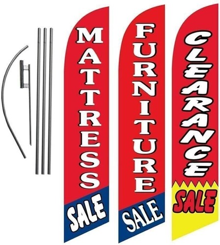 Sale Teardrop Banner Flag Kit with Ground Stake, Outdoor Advertising Flag Set... - Bild 10 von 61