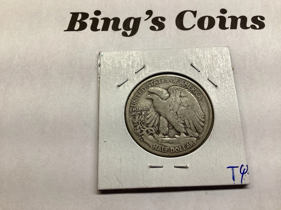 1935 D Walking Liberty Silver Half Dollar Fine Condition Denver Mint 072625 45tq - Image 3 of 4