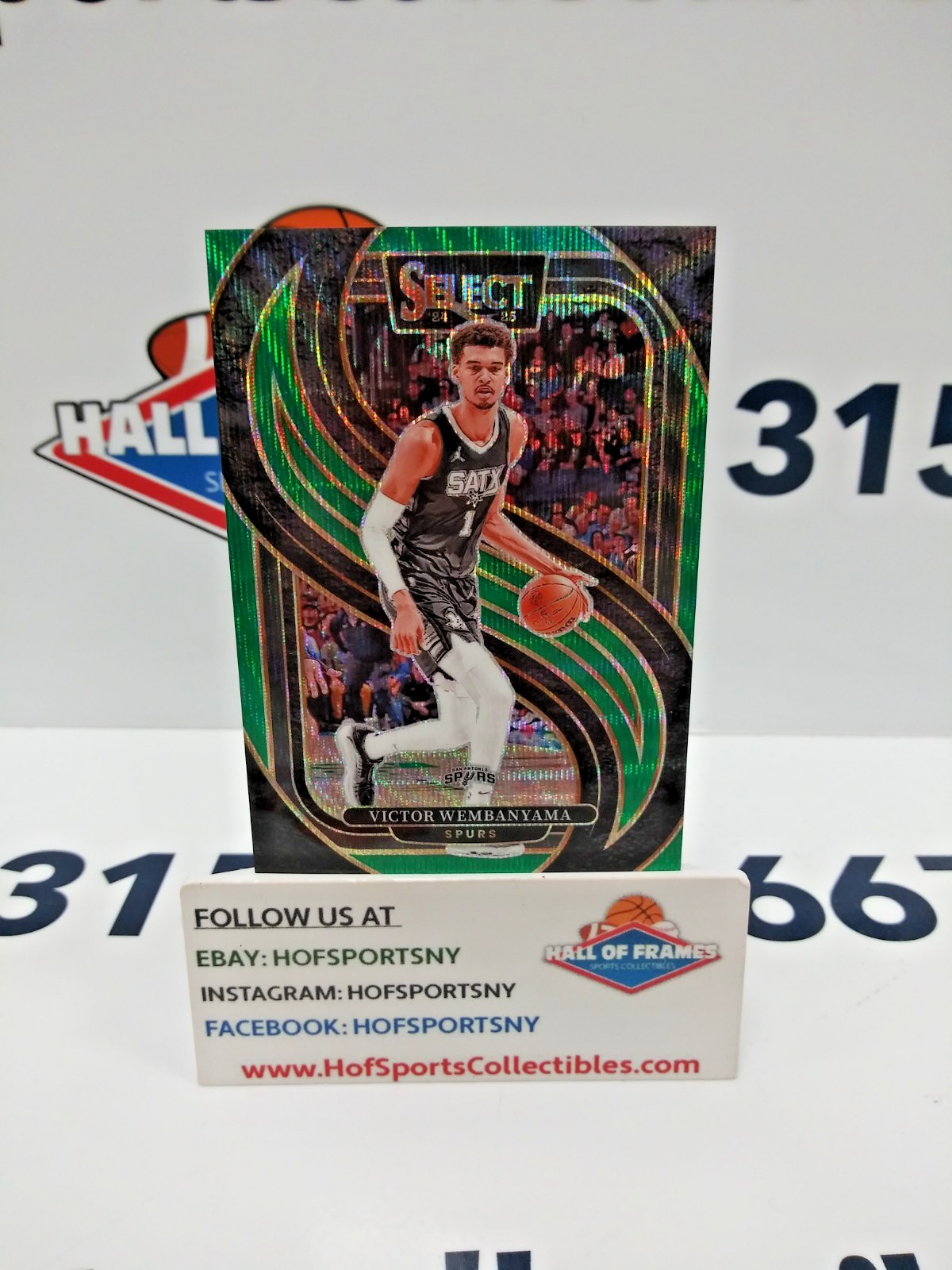 2024/25 PANINI SELECT VICTOR WEMBANYAMA GREEN WAVE PREMIER LEVEL 46/50 #102