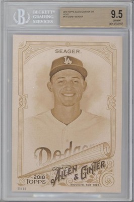 2018 Allen & Ginter Topps.com Online Exclusive 5x7 Gold 5/10 Corey Seager 09fn