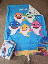 Baby Shark Toddler Bedding Sheet Set 4-Piece for Kids with Reversible Comforter