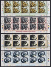 ST MALAYSIA 1999 PROTECTED MAMMALS  HORIZONTAL STRIP OF 10 STAMPS FREE SHIPPING