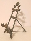 Ornate  Brass Patina Metal Metal Easel 15”  Picture Frame Art Book Plate Holder 