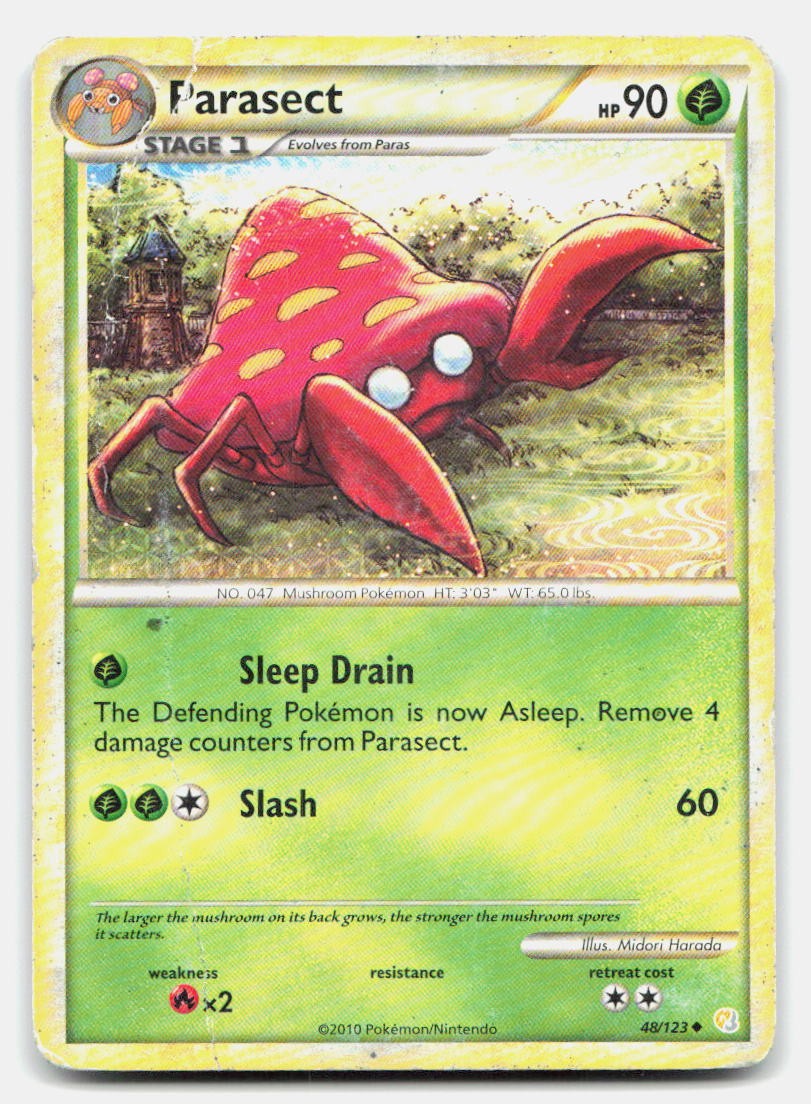 Parasect 48/123 Uncommon HeartGold & SoulSilver Pokemon DMG