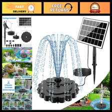 2-in-1 Detachable Solar Fountain Kit with 8 Nozzles, 3.5W Pump for Bird Bath & G