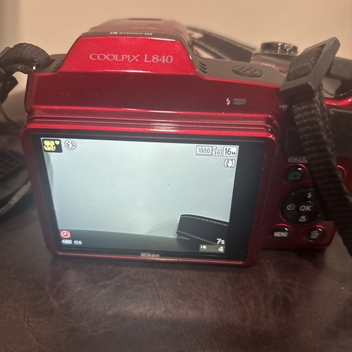 Cámara digital Nikon Coolpix L840 16 MP 38x zoom óptico rojo Full-HD WiFi/NFC - Imagen 5 de 10
