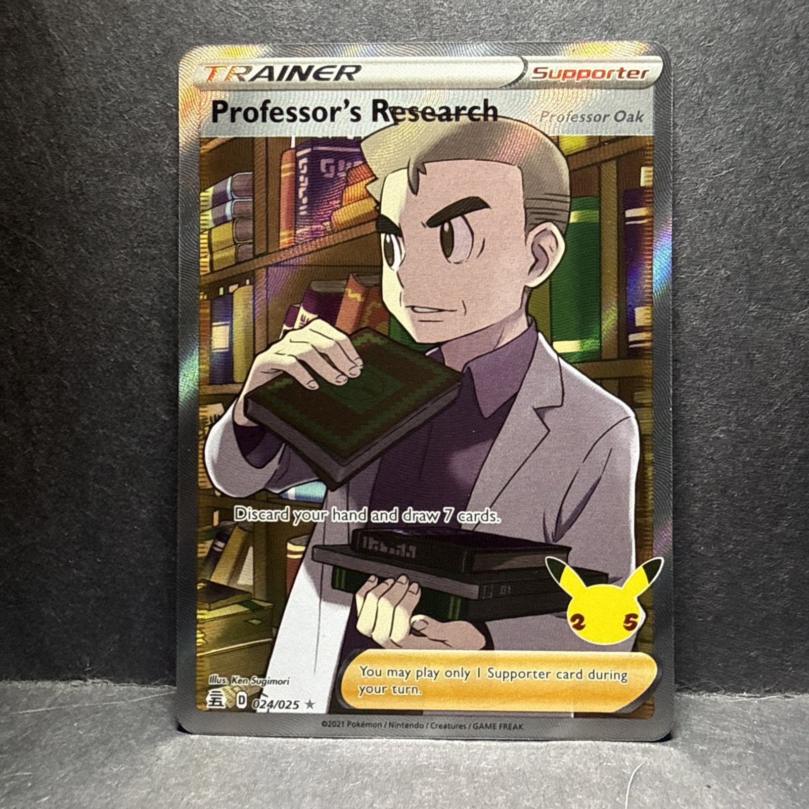 Professor's Research (Professor Oak) 024/025 Ultra Rare Celebrations Pokemon NM