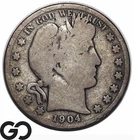 1904-O Barber Half Dollar, Better New Orleans Mint