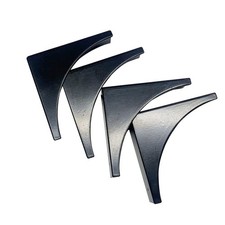 4 PCS Black Metal Table Decorative Corner Guards RustProof Zinc Protector