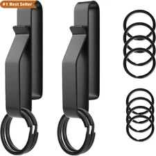 Tactical Duty Belt Key Holder Set with Clips and Key Rings for Law Enforcement