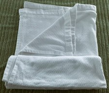    100 Cotton Woven Blanket King 88"x96" White Berkshire Blanket Excellent