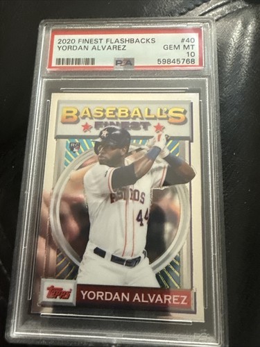2020 Topps Finest Flashbacks Yordan Alvarez RC Rookie 40 Astros PSA10