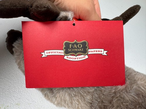 FAO Schwarz Lying Moose 15" Stuffed Animal – Plush Toy Collectible - Picture 9 of 10
