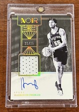 2024-25 Panini Noir Harrison Ingram  Gold Jersey Patch RC Auto /25 Spurs