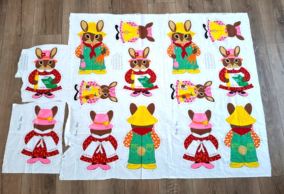 Mono de Colección Bunny Hop Family Farmer Patrón Cortar y Coser Zanahoria Cranston Pascua Foto 2 de 4