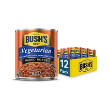 Bush's Vegetarian Baked Beans 8.3oz Pack of 12 Gluten Free Low Fat Canned Beans