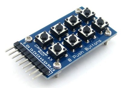 Waveshare 8 Taster Modul Schaltplatine, 8 single push buttons in 1 board, 3678