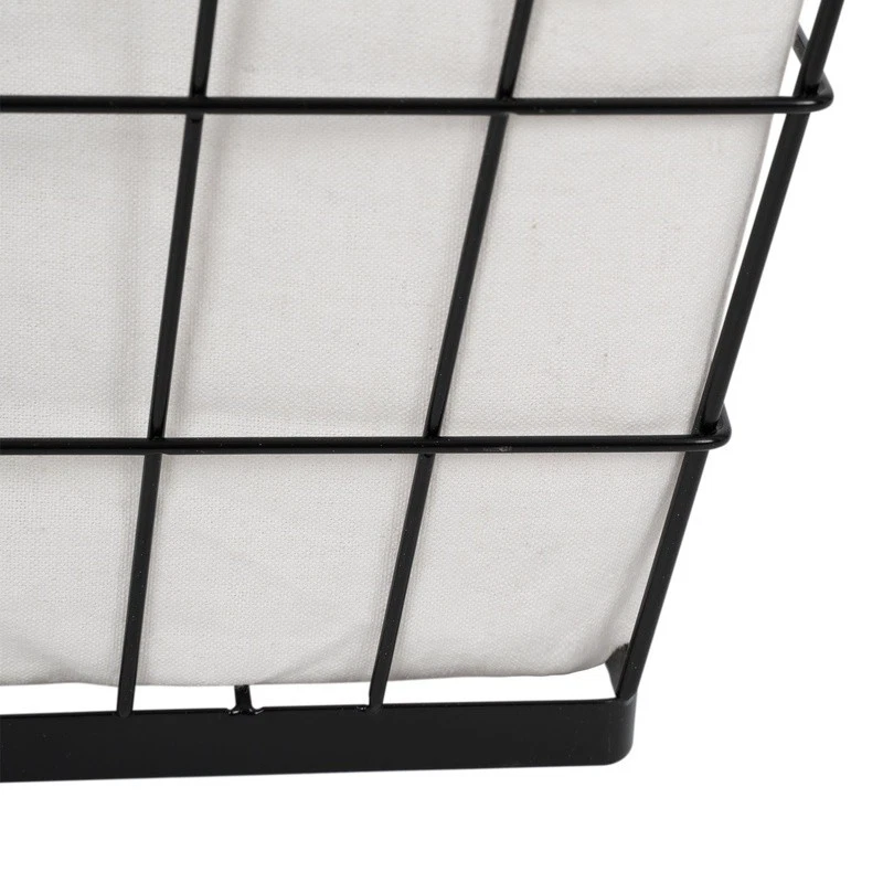 75L Rectangular Steel Wire Laundry Hamper W/ Removable Liner Portable Storage US - Image 4 of 4