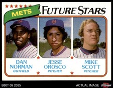 1980 Topps #681 Jesse Orosco / Mike Scott / Dan Norman Mets RCs RC 8 - NM/MT