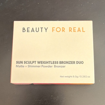 Beauty For Real Sun Sculpt Weightless Powder Bronzer Duo Matte Shimmer 0.282oz