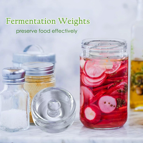 Kit Fermentazione - 2 Barattoli Fermentazione Muratore, 2 Pesi Fermentazione e 2 Coperchio Fermentazione - Foto 4 di 12