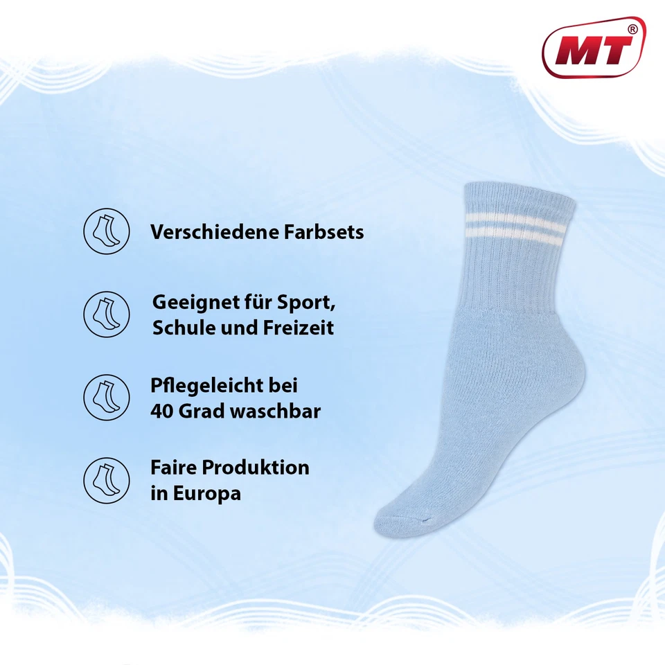 Kids Sports Casual Socks (5 & 10 Pairs) Tennis Socks for Girls & Boys - Image 2 of 4