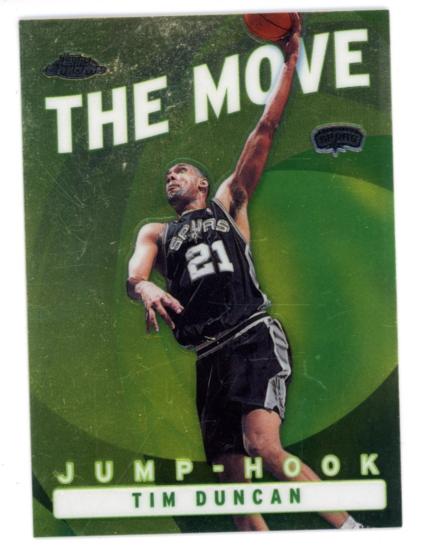 2003-04 TOPPS CHROME THE MOVE JUMP HOOK TIM DUNCAN   #TM11 SPURS