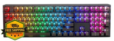 Ducky One 3 Aura Clear Hotswap RGB Mechanical Keyboard Cherry MX Silent Red