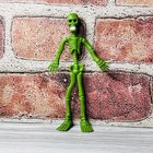 Moldable Plastic Skeleton Green Monsters Bendy Halloween Collectors Poseable