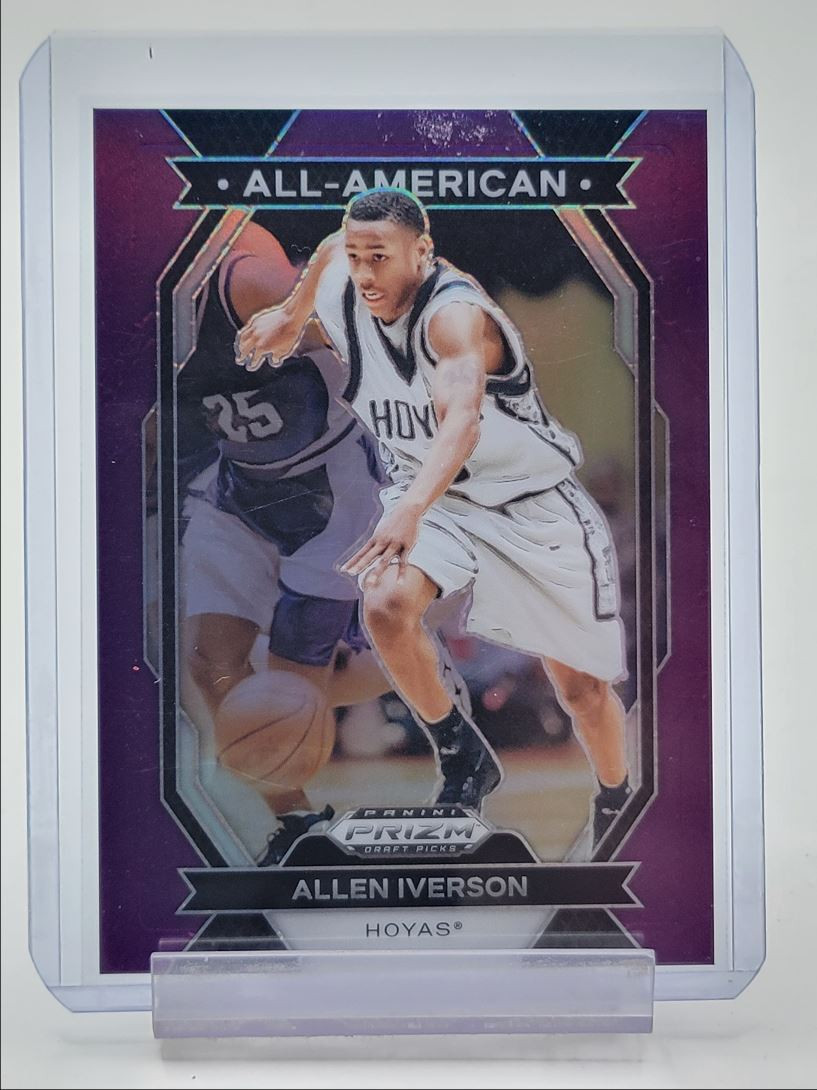 ALLEN IVERSON 2024-25 PANINI PRIZM DRAFT ALL-AMERICAN PURPLE /75 Q2264