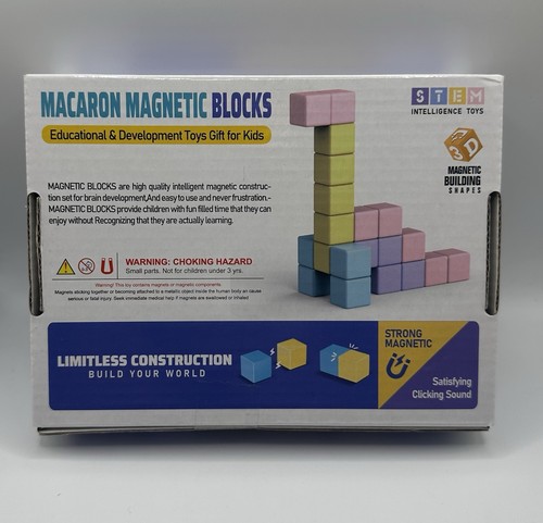 Magnetic Building Blocks Stem Sensory Montessori Pastel - Picture 2 of 9