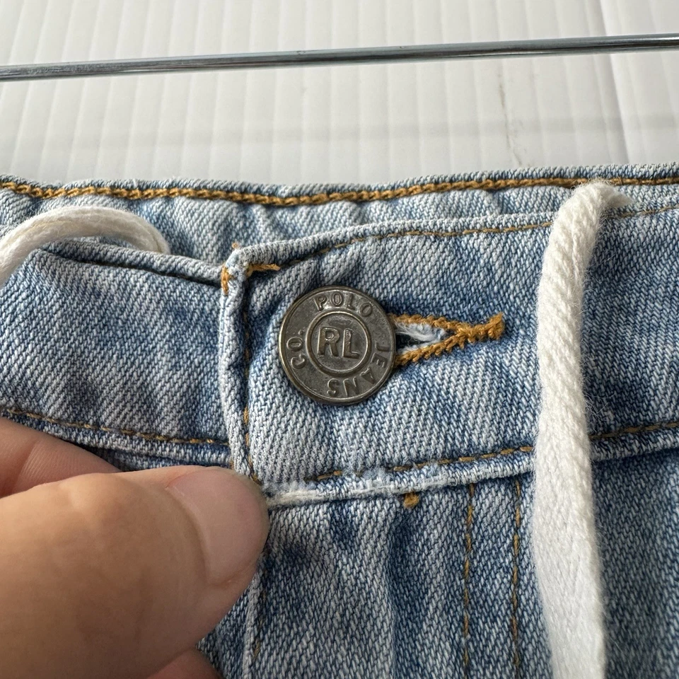 Vintage Polo Ralph Lauren Jeans Company Jean Drawstring Shorts Womens 2 Blue - Image 4 of 4
