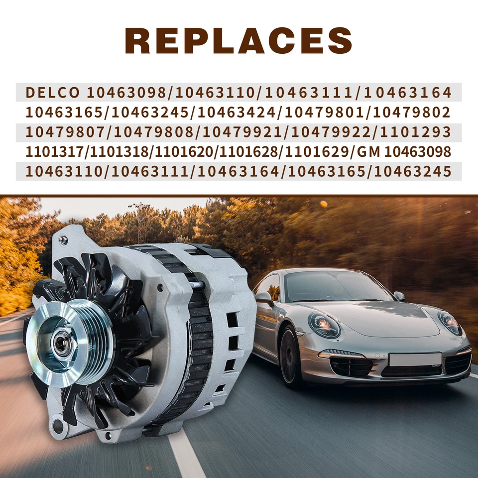 Alternator For Chevy GMC C/K 1500 2500 3500 Suburban Blazer Tahoe 1989-1993 5.7L - Image 4 of 4